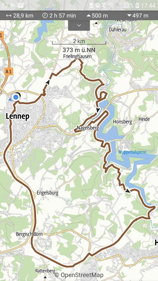 Mehr über den Artikel erfahren Radtour Lennep, Wuppersperre und Trasse