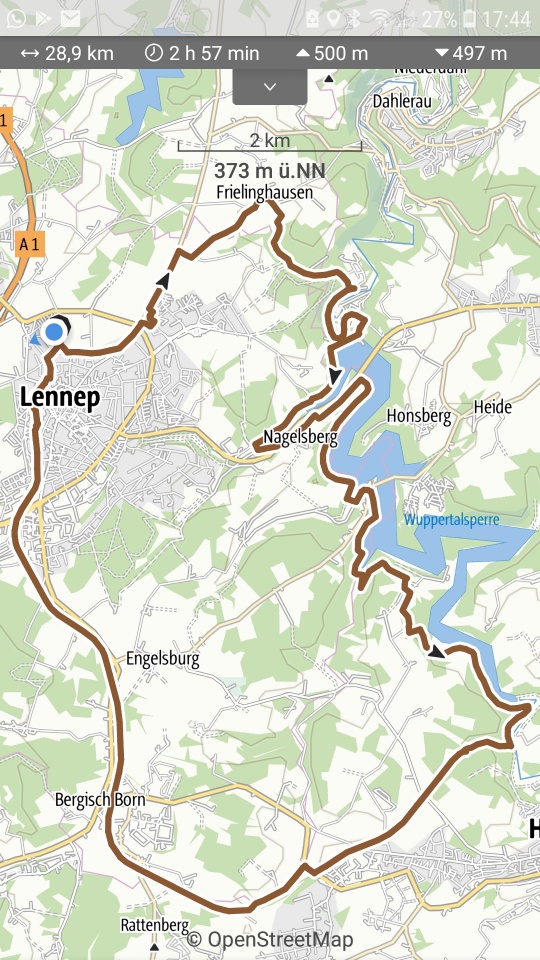 You are currently viewing Radtour Lennep, Wuppersperre und Trasse