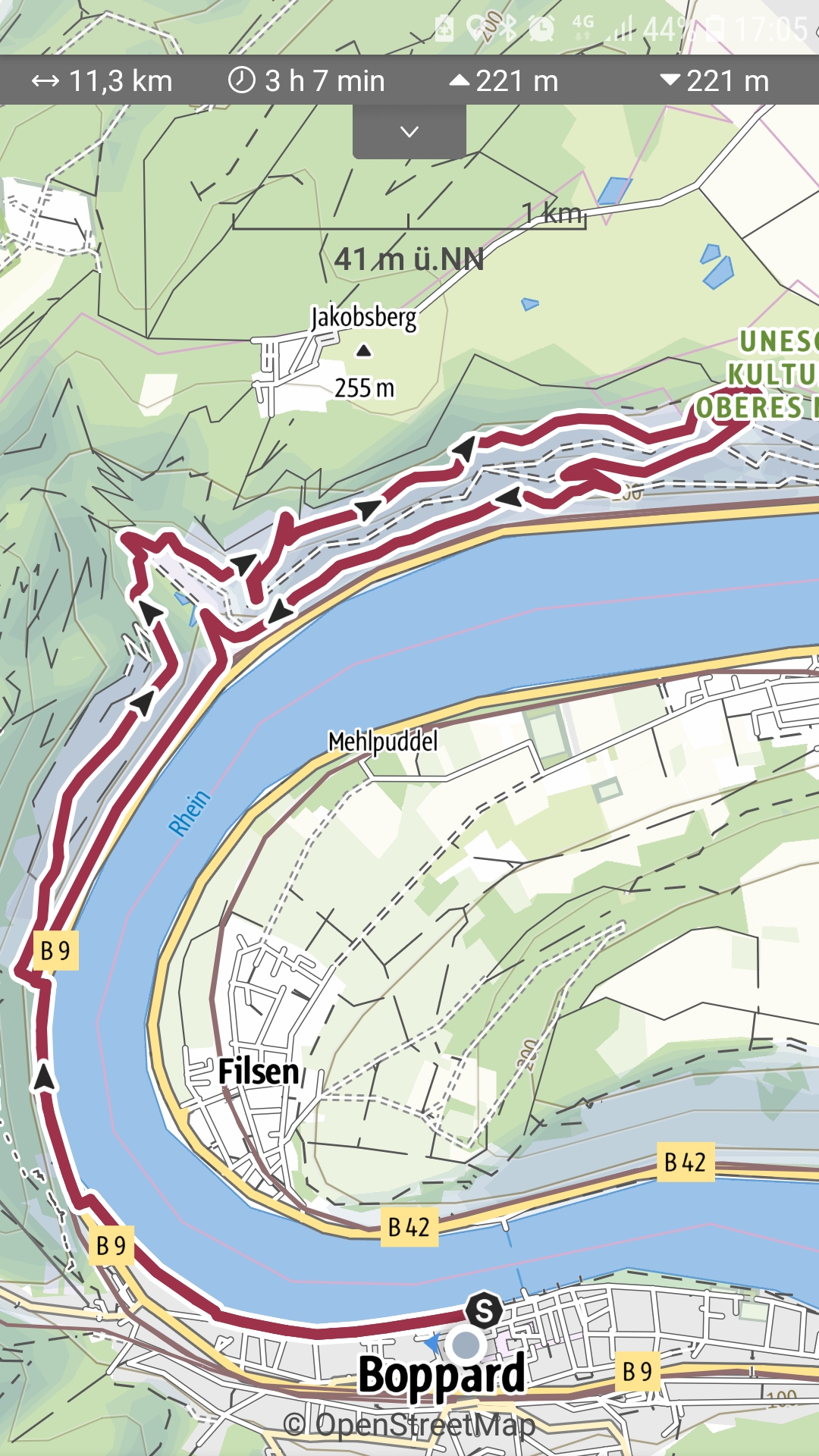 Mehr über den Artikel erfahren Wandern zur Bopparder Hamm