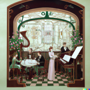 Read more about the article DALL-E erzeugt Bilder in abstraktem Jugendstil