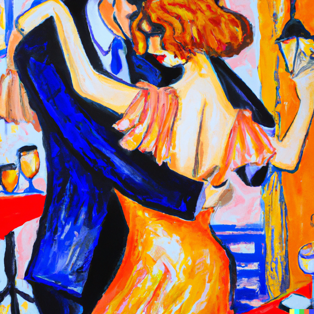 Mehr über den Artikel erfahren Dall-E zeichnet Tango-Paare