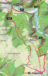 Wandern auf dem Rundweg Hülsenbecke bis Rüggeberg
