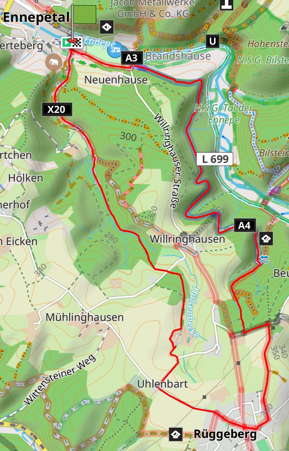 Du betrachtest gerade Wandern von Hülsenbecke bis Rüggeberg und zurück