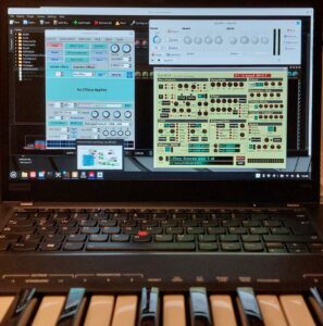 Elektronische Musik am Laptop